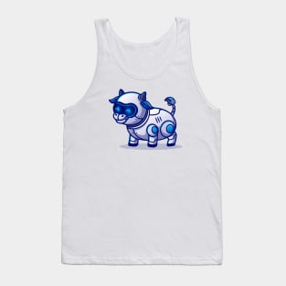 Cute Cow Robot Cartoon Tank Top